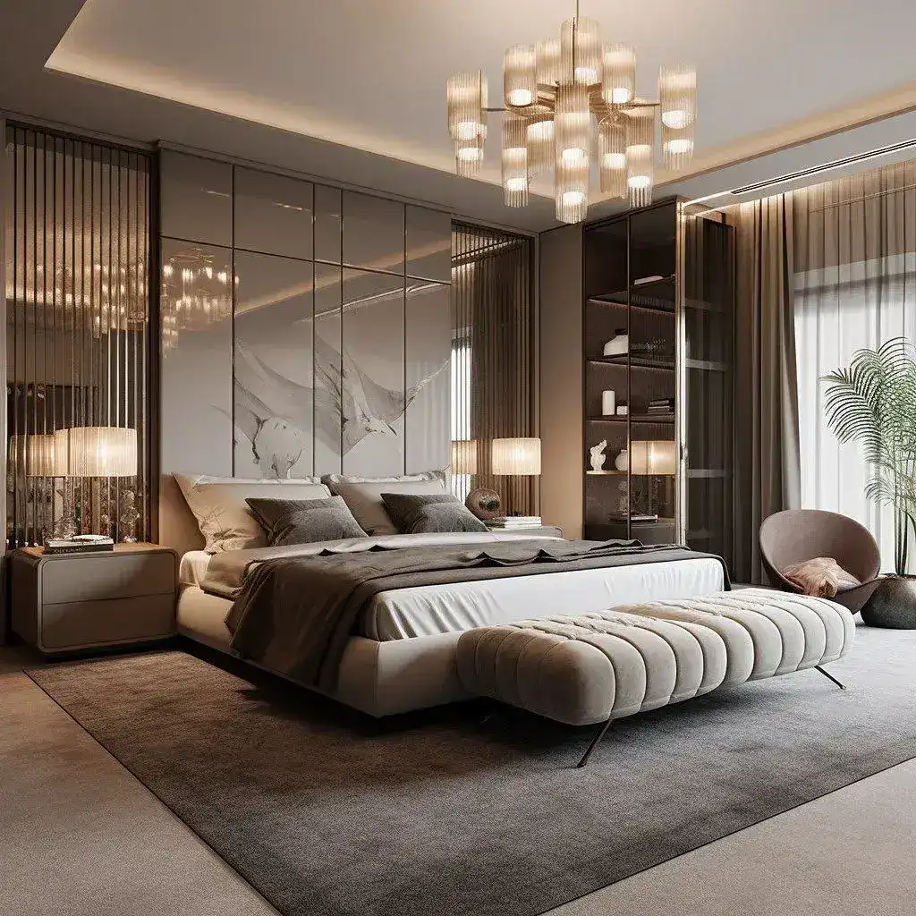 Bedroom interior design Bangalore by Skyline Spaces