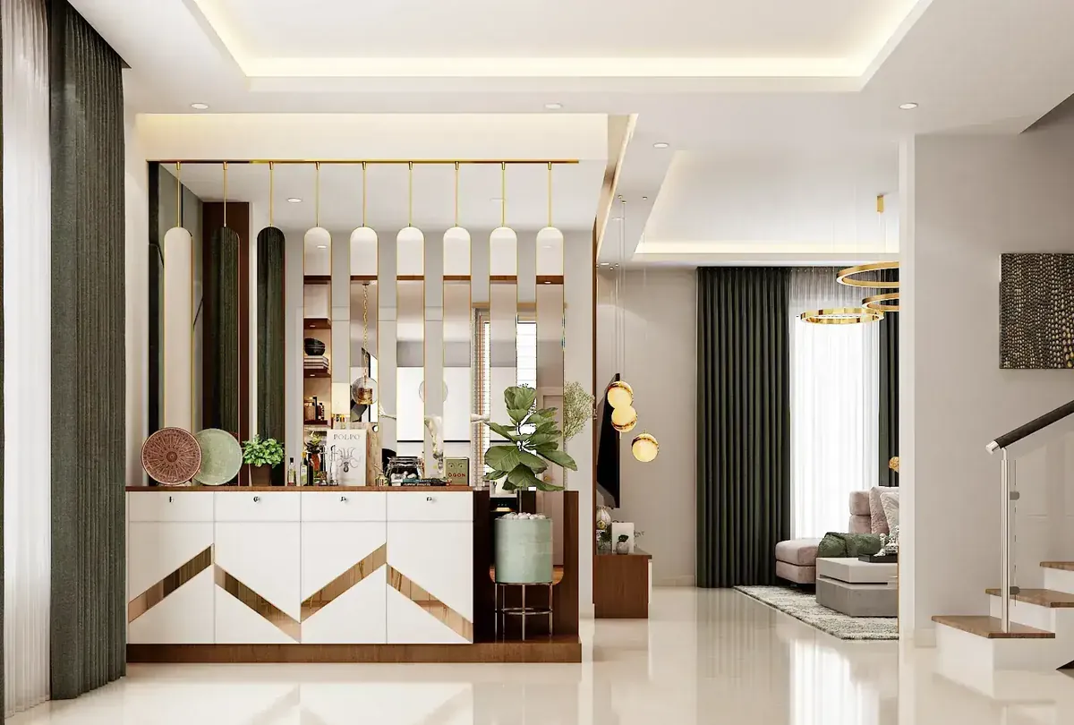 Premium crockery unit interior design Bangalore by Skyline Spaces