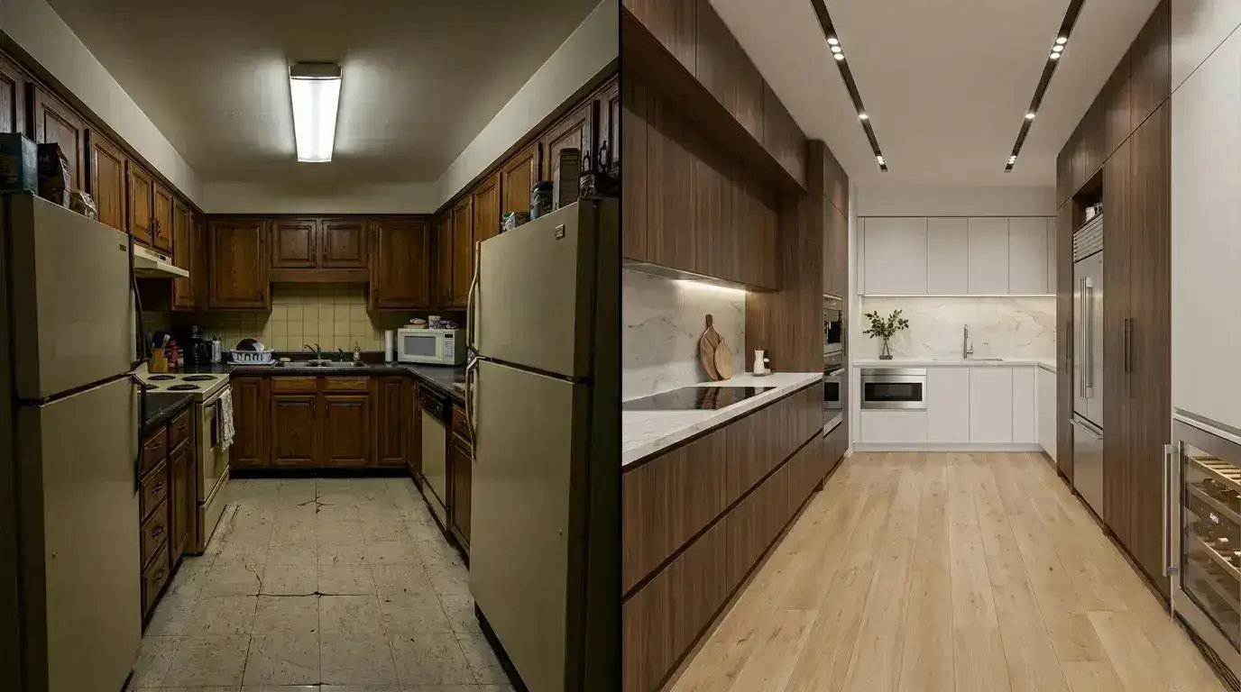 Kitchen renovation interior Bangalore by Skyline Spaces