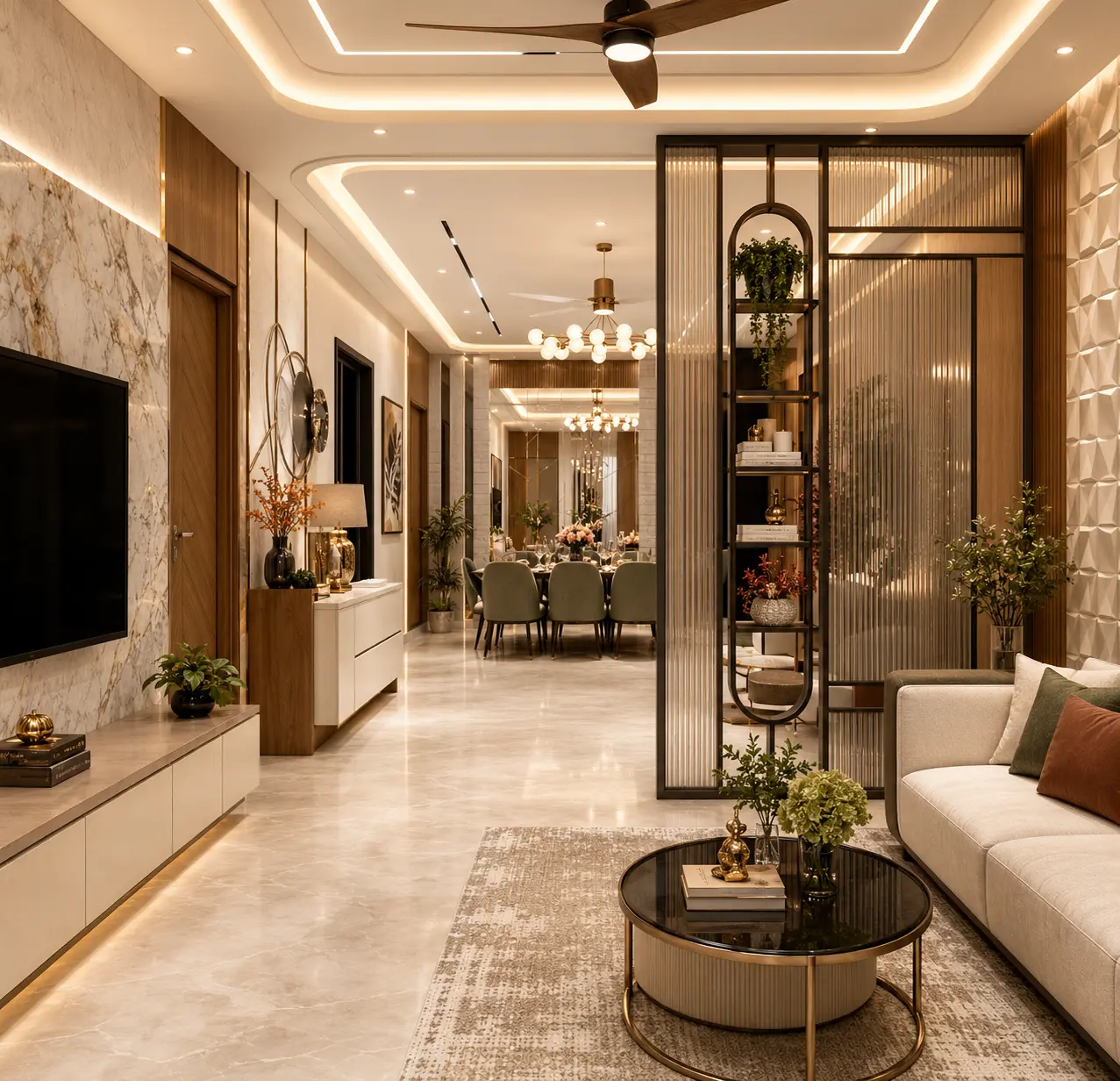 Living room design detail by Skyline Spaces