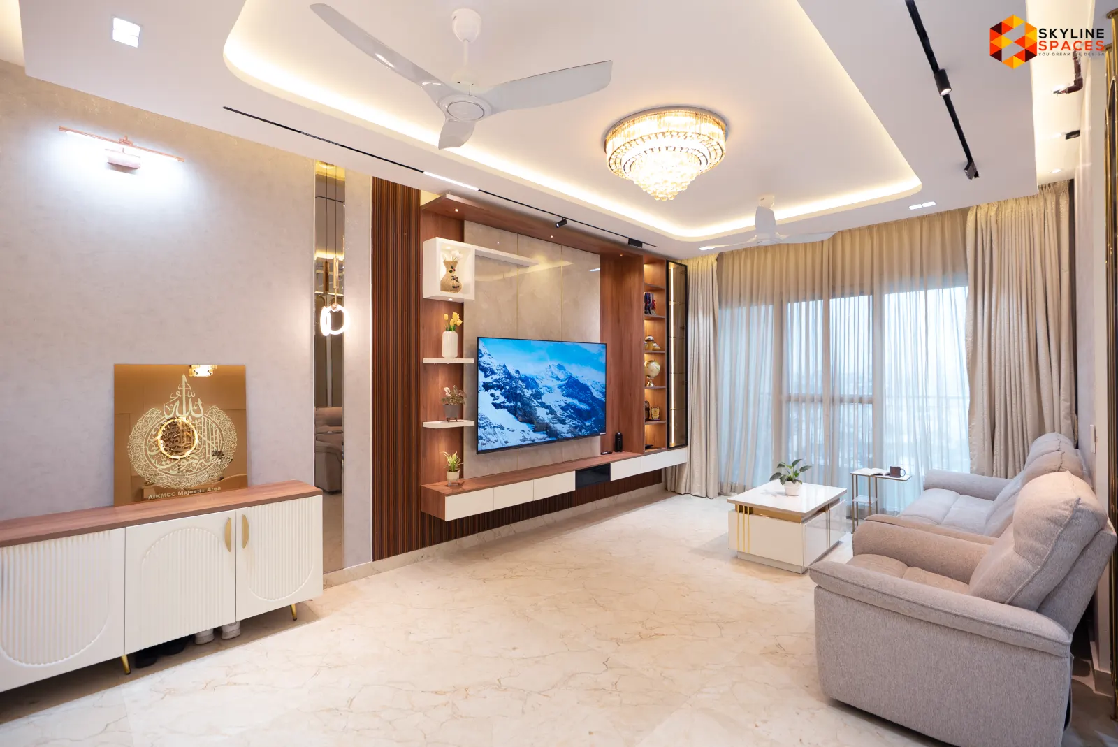 Skyline Luxury interior design - dining area styling in Bangalore
