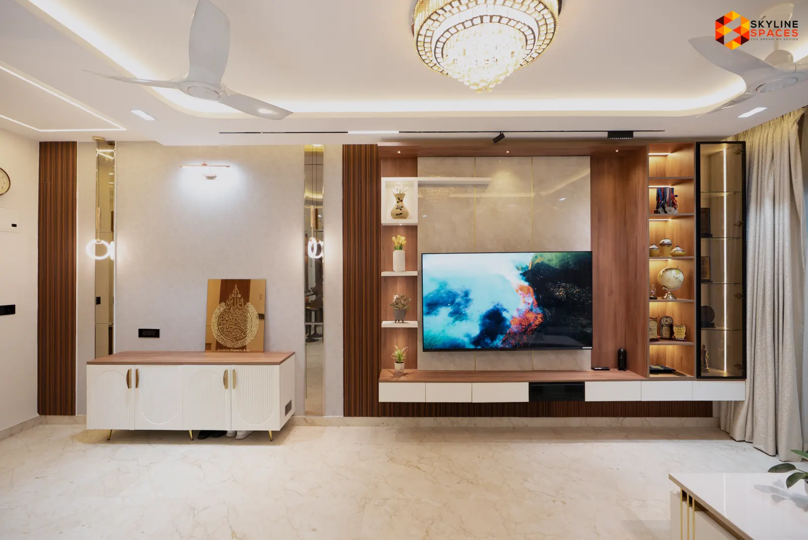 Skyline Luxury interior design - bespoke furniture detail in Bangalore