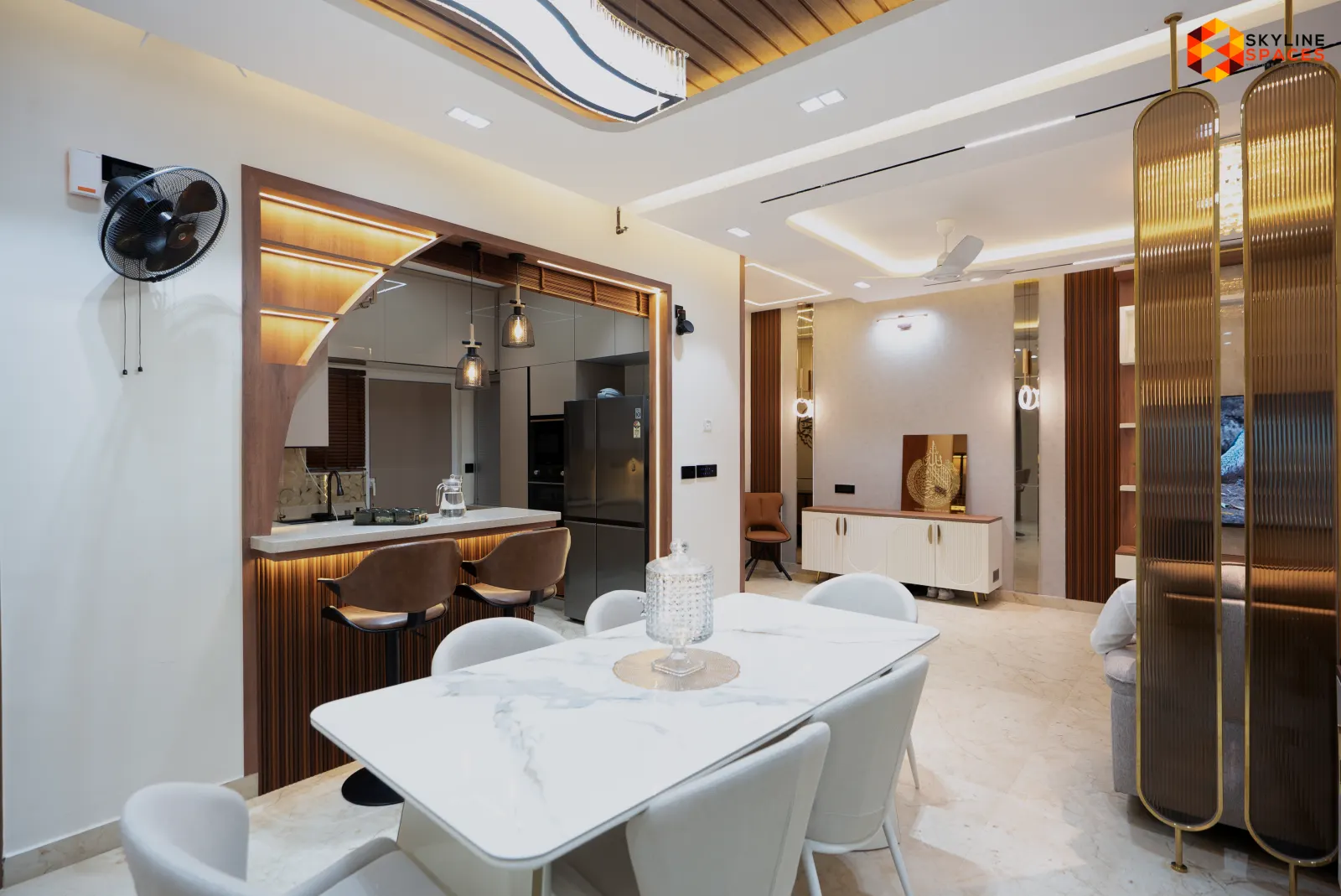 Skyline Luxury interior design - luxury villa interior in Bangalore