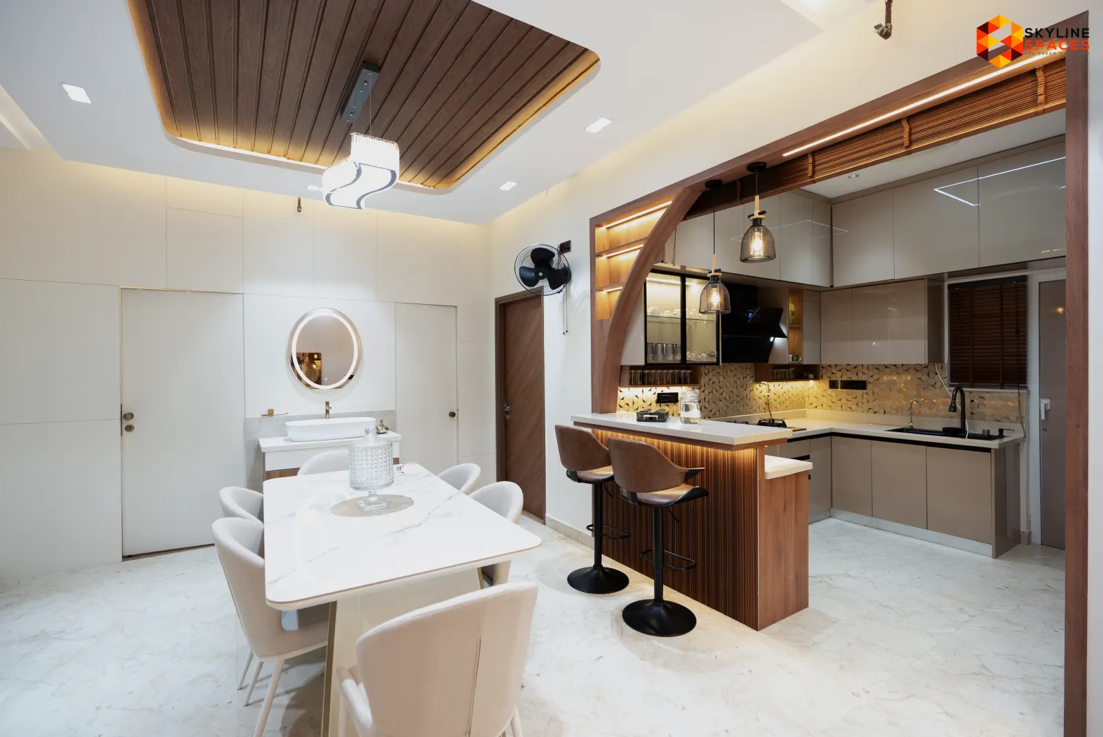 Skyline Luxury interior design - living room styling in Bangalore