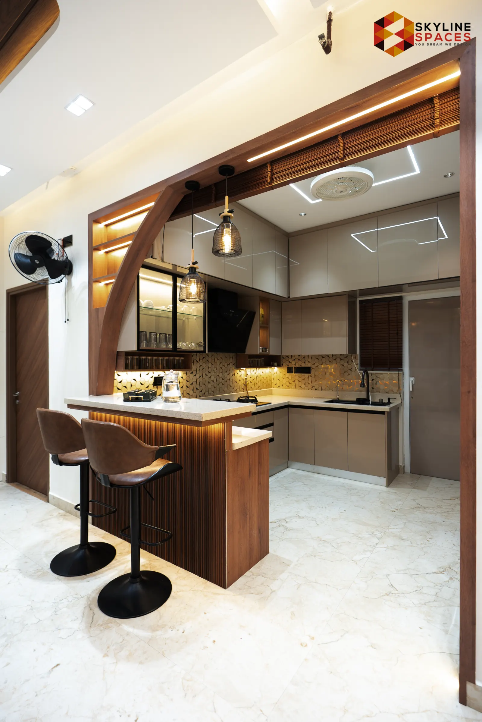 Skyline Luxury interior design - kitchen design in Bangalore