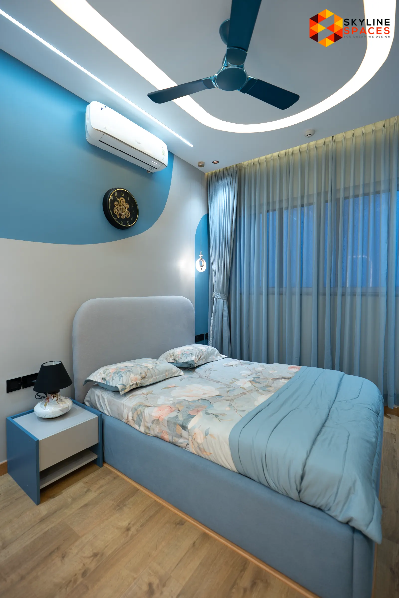 Skyline Luxury interior design - foyer design in Bangalore