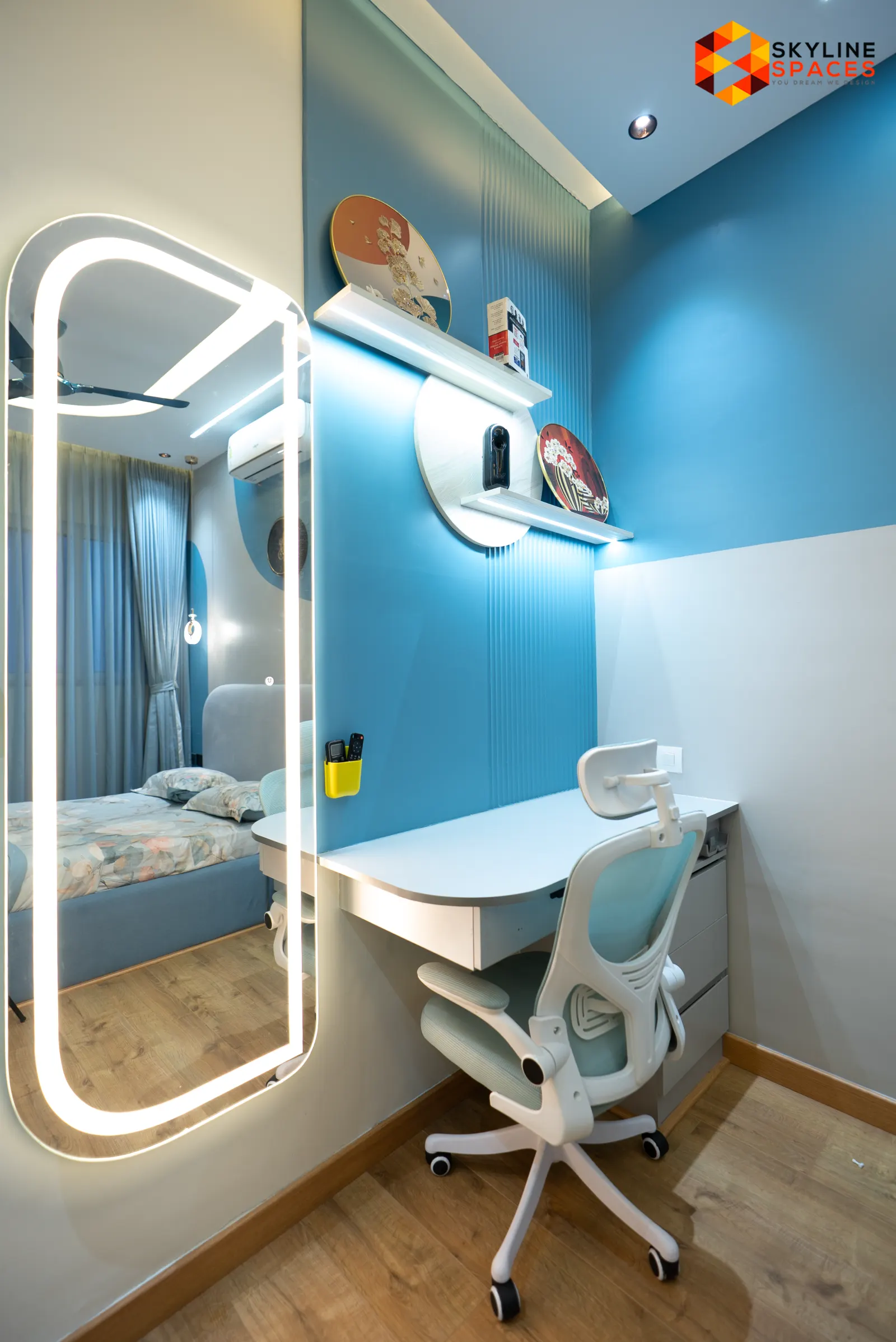 Skyline Luxury interior design - bespoke furniture detail in Bangalore