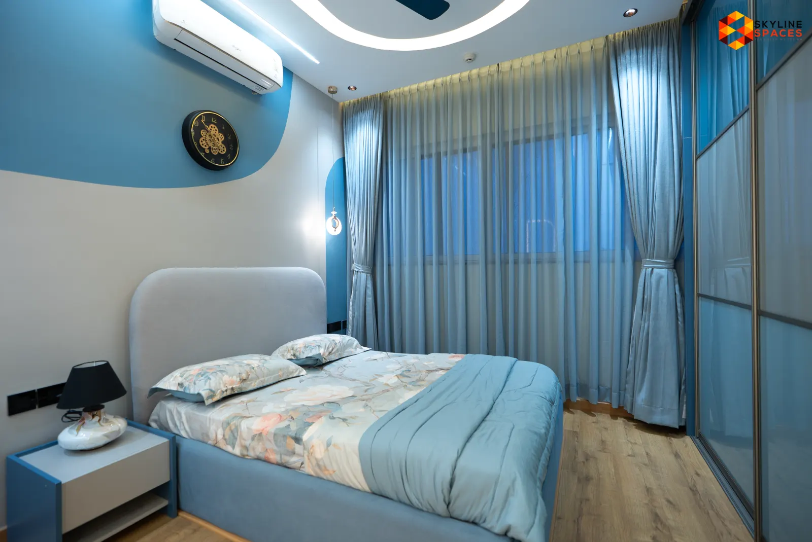 Skyline Luxury interior design - lighting and finishes in Bangalore