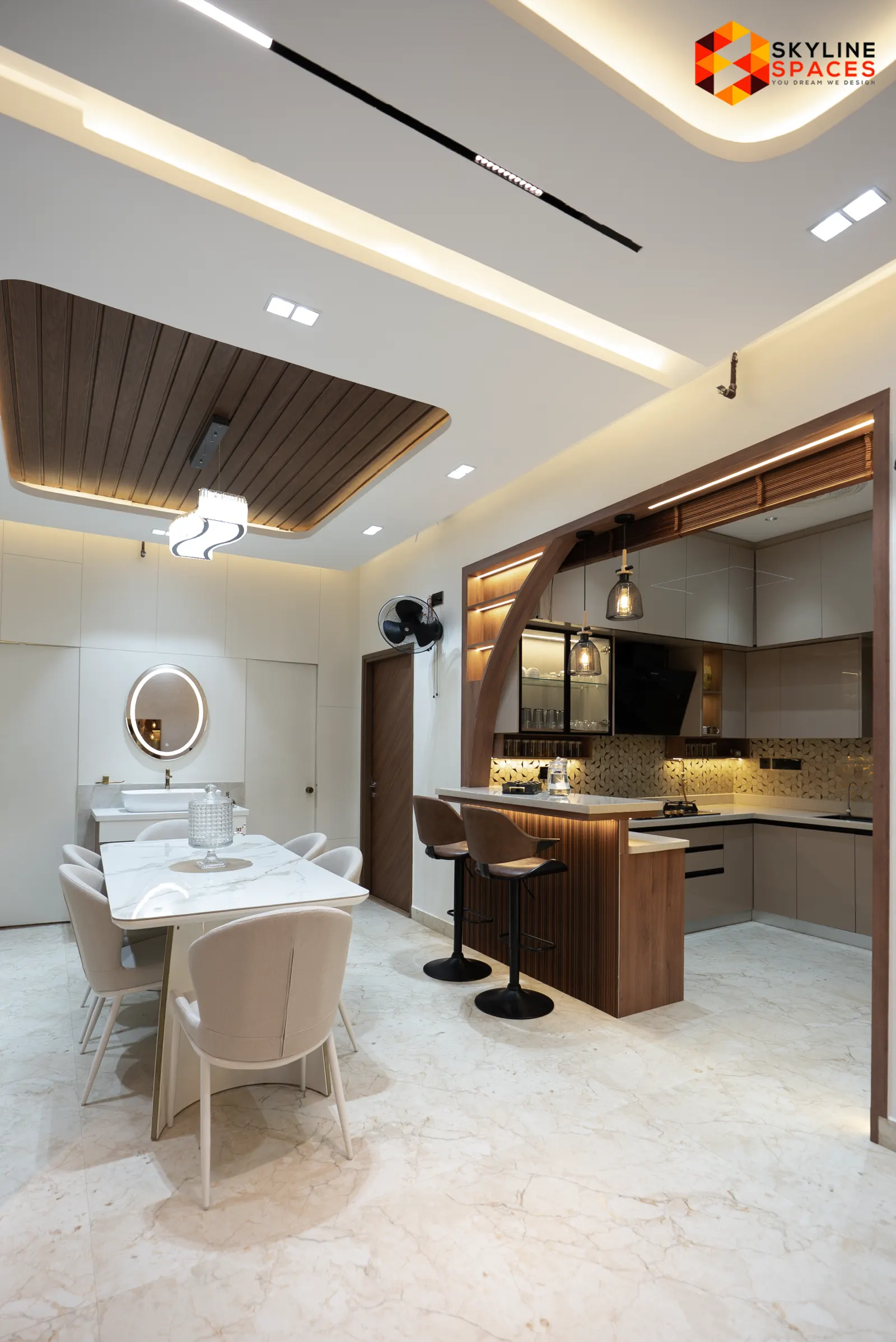 Skyline Luxury interior design - luxury villa interior in Bangalore