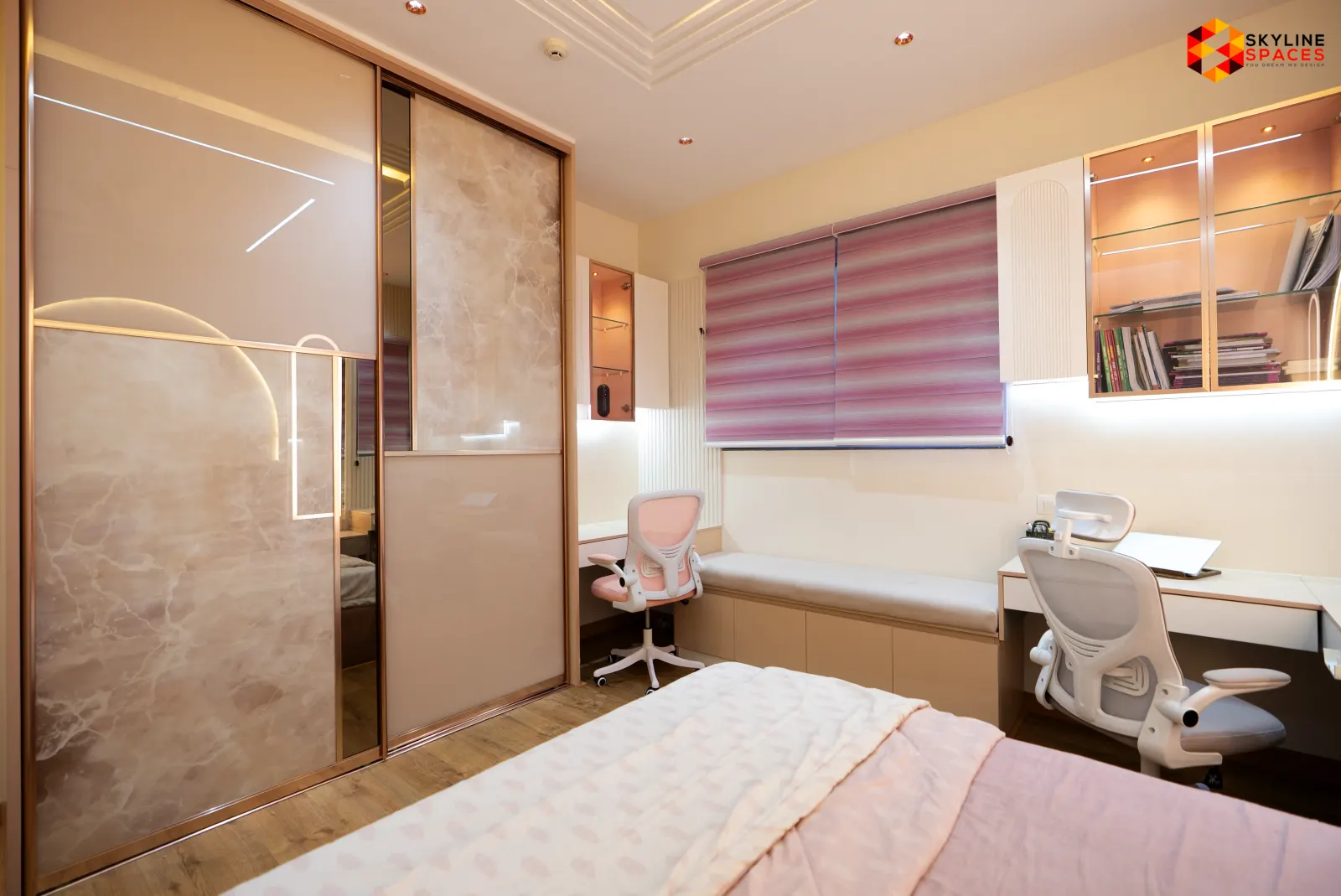 Skyline Luxury interior design - foyer design in Bangalore