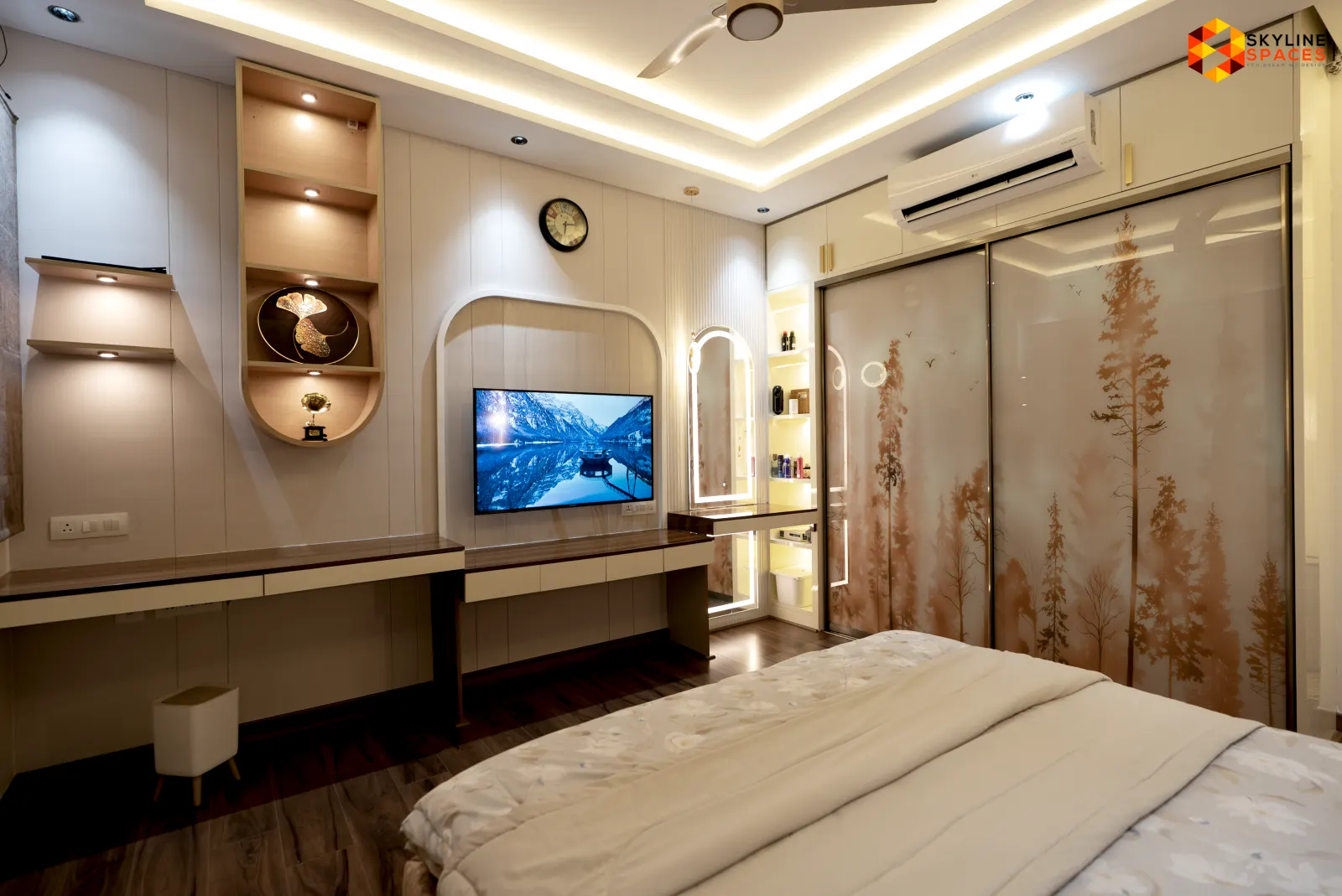 Skyline Luxury interior design - custom wardrobe design in Bangalore