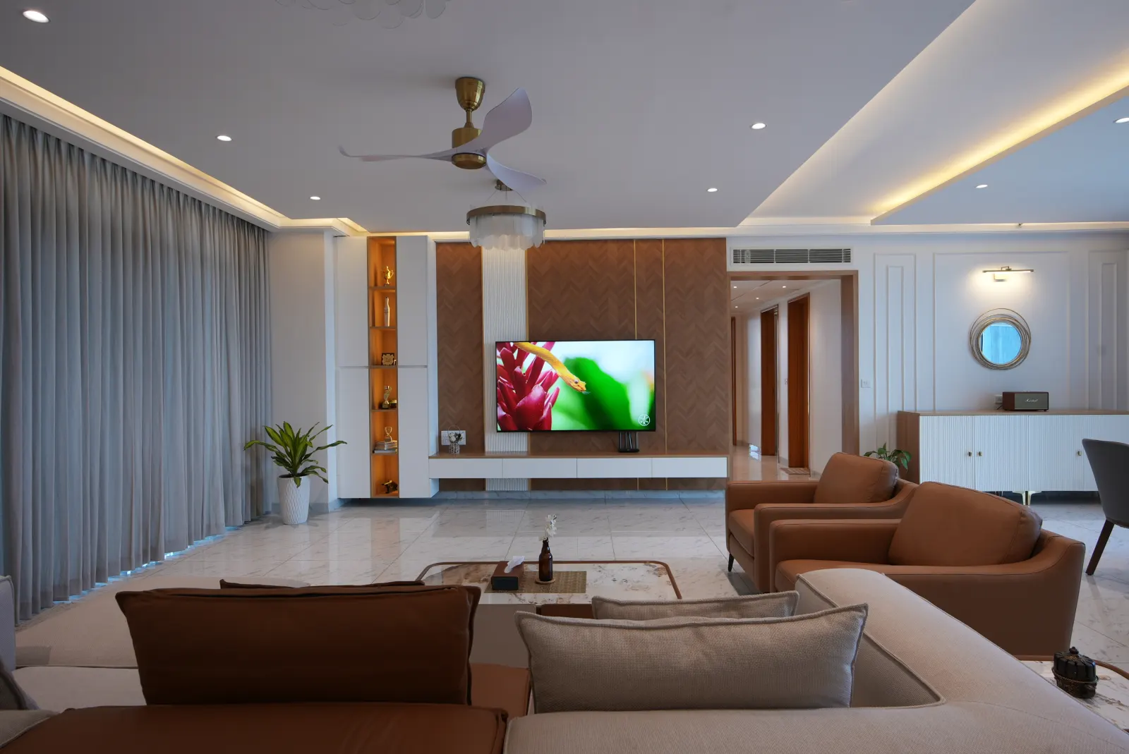 Skyline Luxury interior design - luxury villa interior in Bangalore