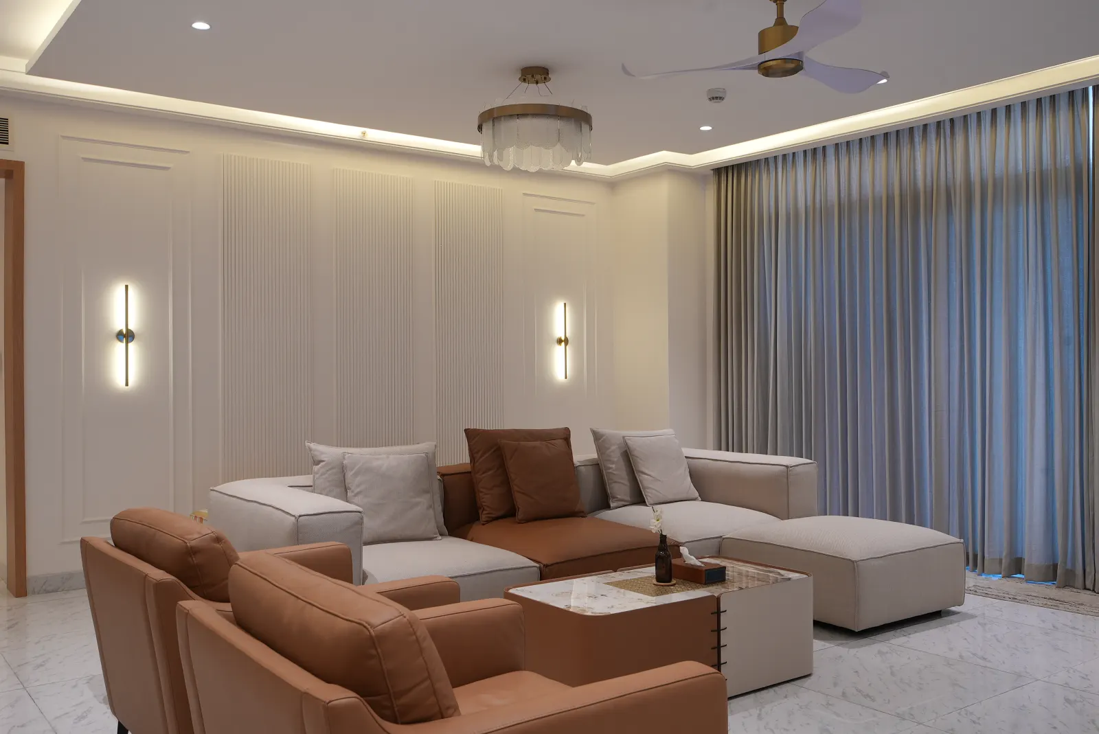 Skyline Luxury interior design - foyer design in Bangalore