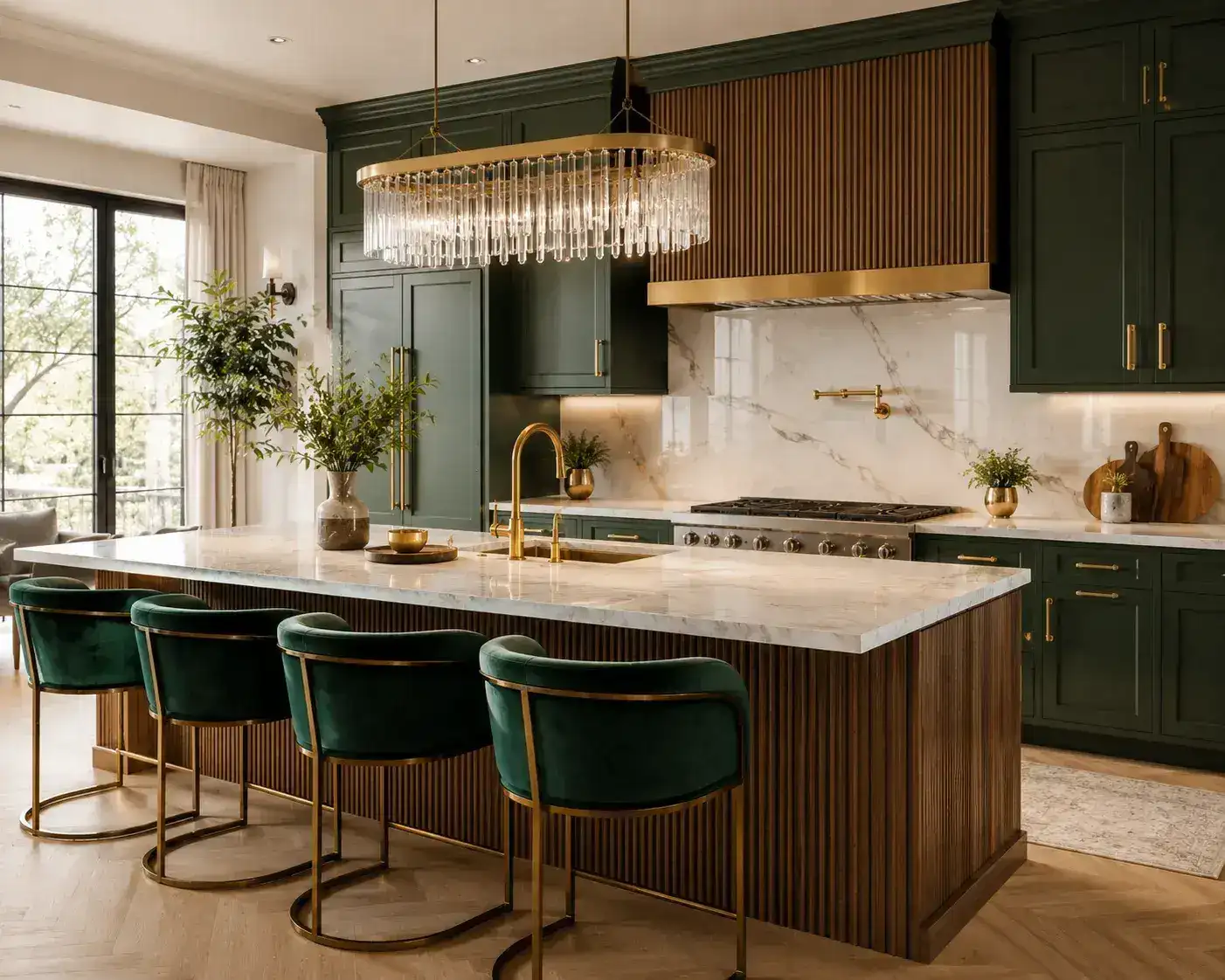 Transitional luxury kitchen design detail by Skyline Spaces