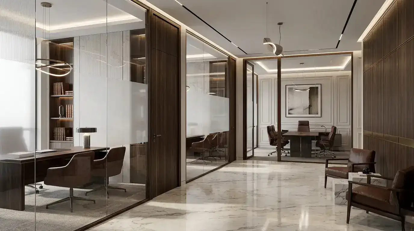 Commercial and office interior design Bangalore by Skyline Spaces